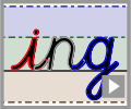 Letter join ing continuous cursive