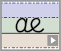 Cursive letter join ae