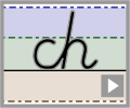 Cursive letter join ch