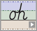 Cursive letter join oh