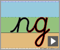 Letter join ng continuous cursive